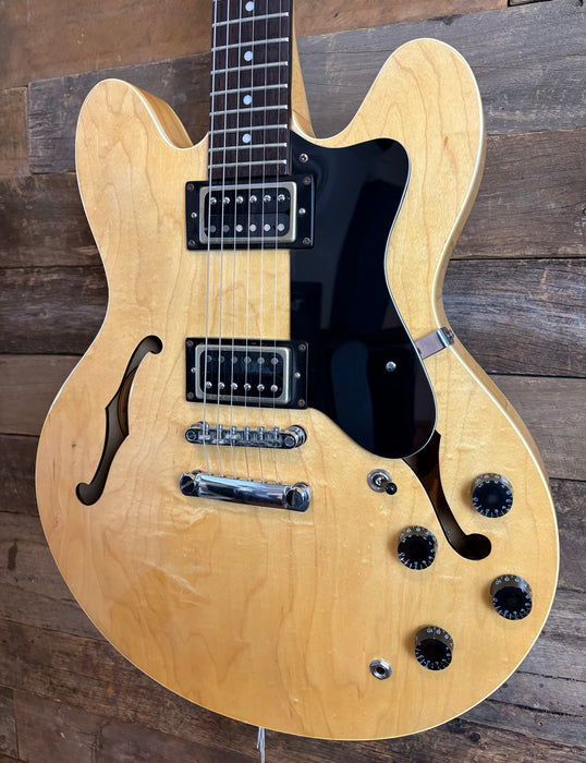 Second Hand 2000 Epiphone Dot Natural w/Mr Glyns Low Wind PAF Pickups & Looms