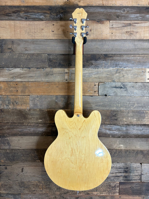 Second Hand 2000 Epiphone Dot Natural w/Mr Glyns Low Wind PAF Pickups & Looms