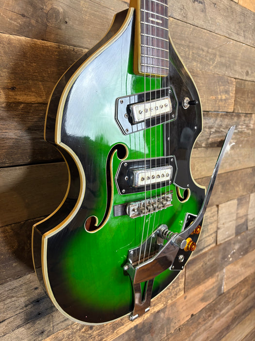 Second Hand 1970's Greco Model 974 Violin Hollow Body Greenburst