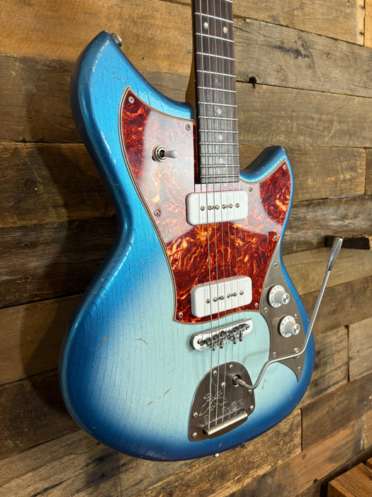 Novo Guitars Serus J Electric Guitar - Lake Sonic Burst Light Distress - Tortoise Guard