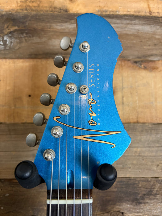 Novo Guitars Serus J Electric Guitar - Lake Sonic Burst Light Distress - Tortoise Guard