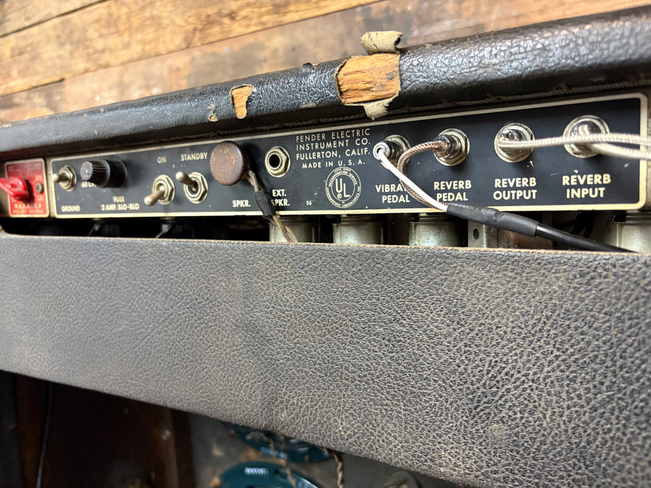 Super Reverb Back Panel Second Hand Vintage 1963 Fender Super Reverb Black Panel - w/Morden Mo ...