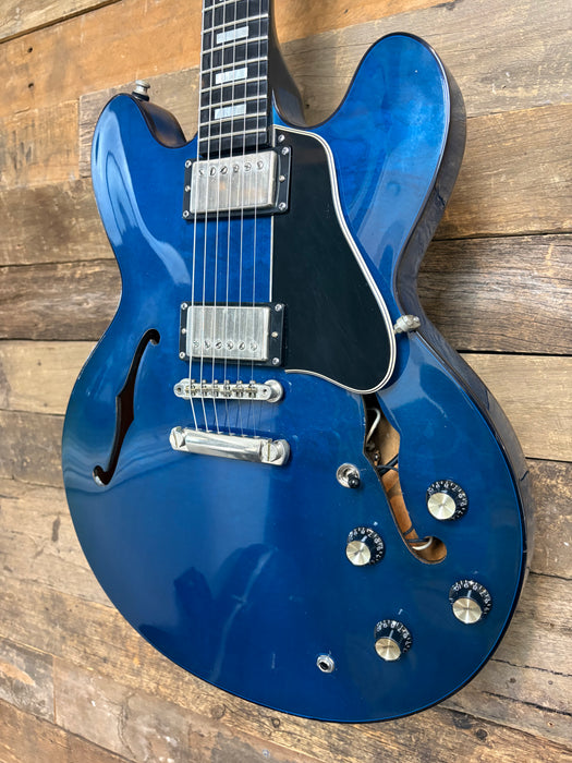 Second Hand Rare 1999 Gibson ES-335 Limited Edition Blue Translucent (Beale Street Blue)