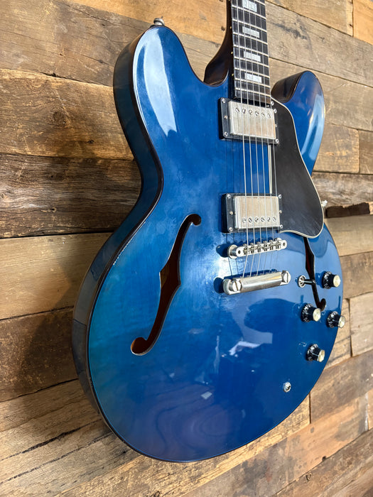 Second Hand Rare 1999 Gibson ES-335 Limited Edition Blue Translucent (Beale Street Blue)