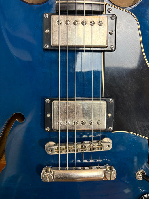 Second Hand Rare 1999 Gibson ES-335 Limited Edition Blue Translucent (Beale Street Blue)