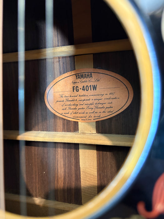 Second Hand 1970s Yamaha FG-401W Made in Japan in Natural w/OHC