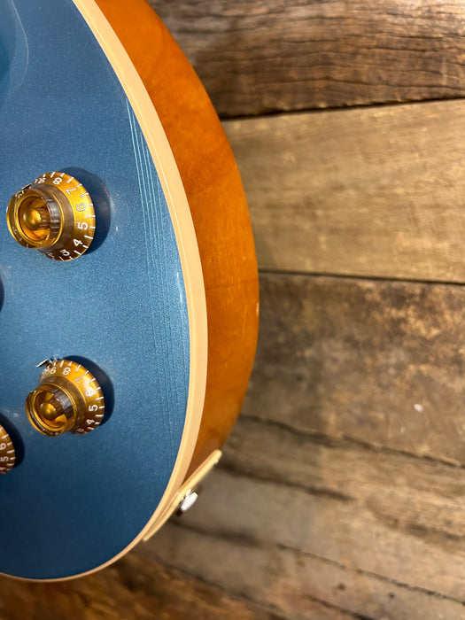 Second Hand Gibson Limited Edition Les Paul Deluxe Pelham Blue 2015