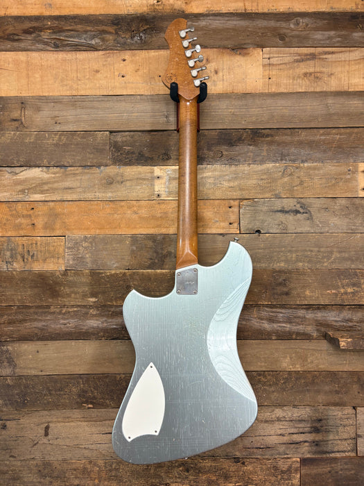 Second Hand Novo Voltur J Guitar Built 2024 Light Distress - Ice Blue Metallic