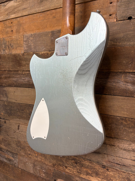 Second Hand Novo Voltur J Guitar Built 2024 Light Distress - Ice Blue Metallic