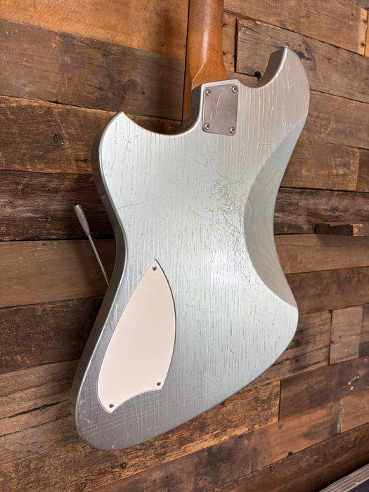 Second Hand Novo Voltur J Guitar Built 2024 Light Distress - Ice Blue Metallic