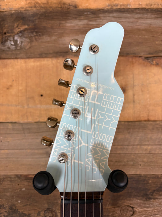 Second Hand James Tyler USA Classic, 2004 Sonic Blue with a matching headstock w/OHSC
