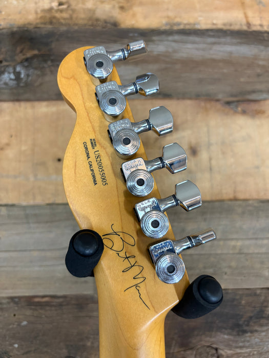 Second Hand Fender Brent Mason Telecaster Primer Grey inc Deluxe Hard Case