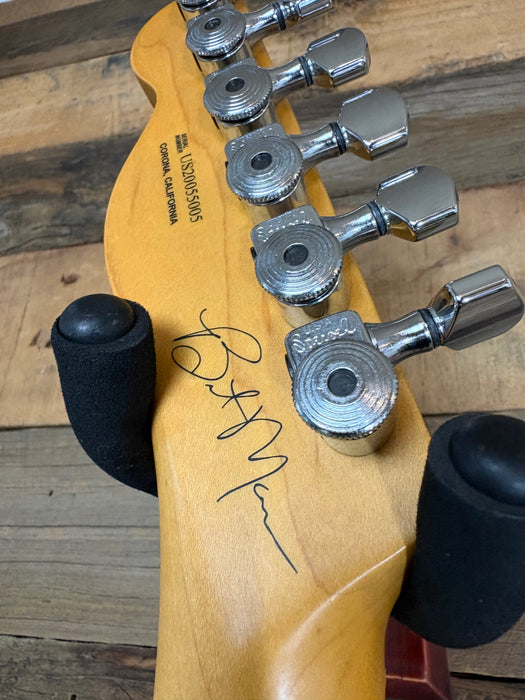 Second Hand Fender Brent Mason Telecaster Primer Grey inc Deluxe Hard Case