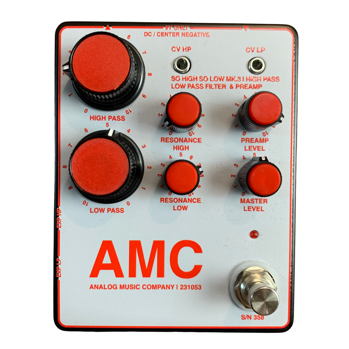 so high so low pedal Analog Music Company SHSL (SO HIGH SO LOW) FILTER & PREAMP — Pedal Empire