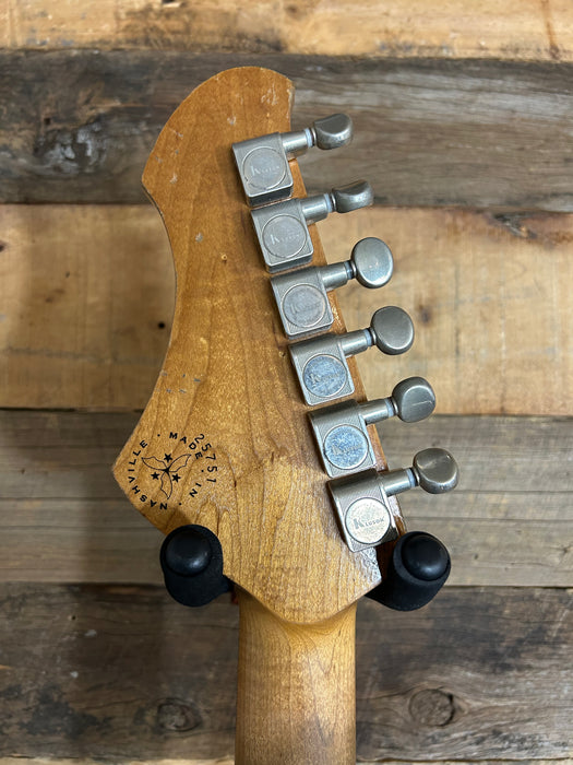 Novo Guitars Serus J Electric Guitar - Graffiti Yellow Over 64 Sunburst - Light Distress