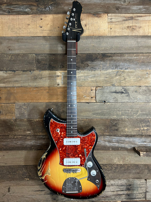 Novo Guitars Serus J Electric Guitar - 64 Burst - Medium Distress