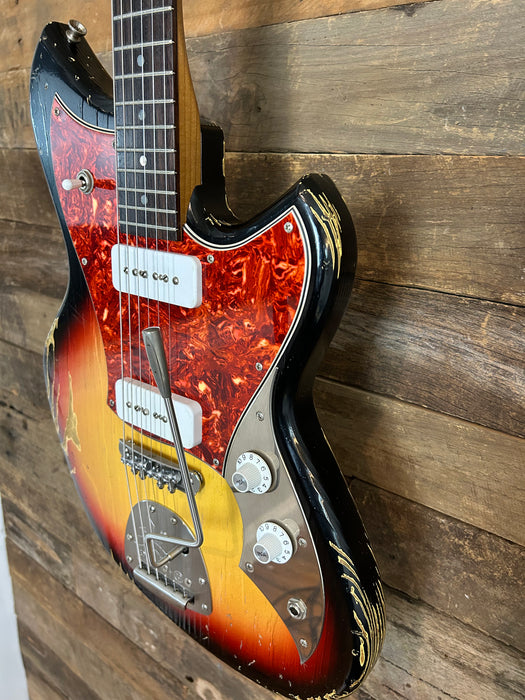 Novo Guitars Serus J Electric Guitar - 64 Burst - Medium Distress