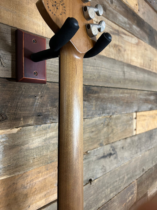 Novo Guitars Serus J Electric Guitar - Olympic White Over Candy Apple Red - Light Distress