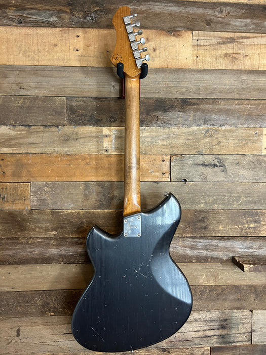 Novo Guitars Serus J Electric Guitar - Charcoal Frost  - 4-Ply Tortoise Shell - Light Distress- Block Inlays