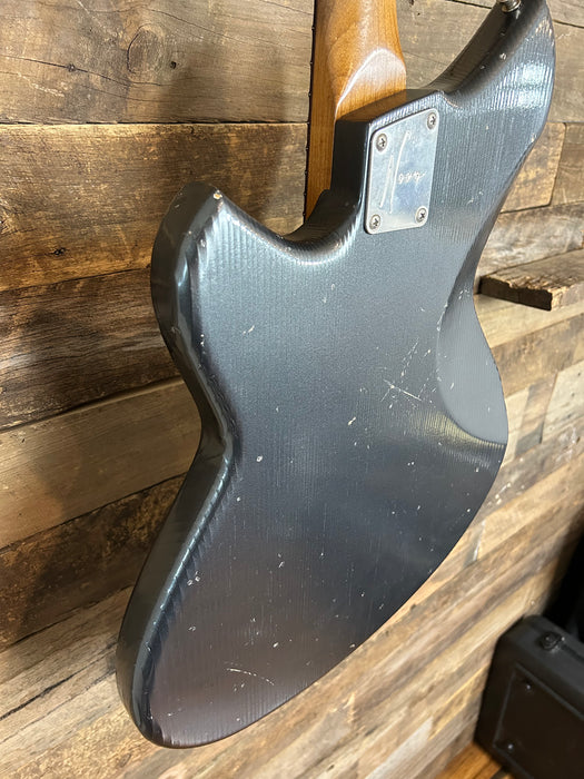 Novo Guitars Serus J Electric Guitar - Charcoal Frost  - 4-Ply Tortoise Shell - Light Distress- Block Inlays