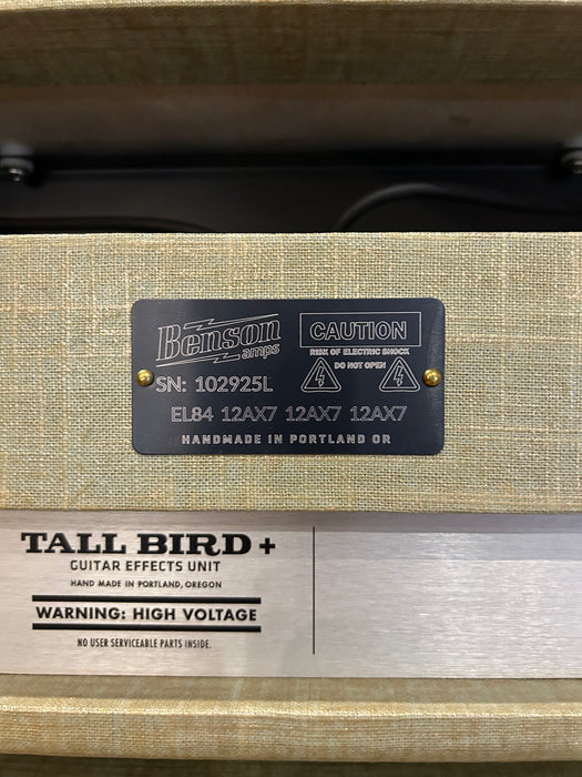 Benson Vincent 30w Head, matching 2x12 Cab and Tall Bird+ in custom Robins Egg.