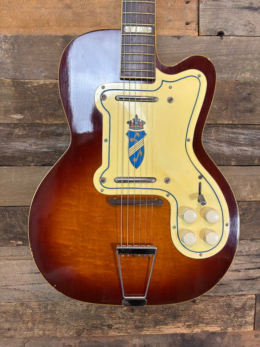 Second Hand 1956 Silvertone 1382L Thin Twin Jimmy Reed - Cherry Burst w/OHSC