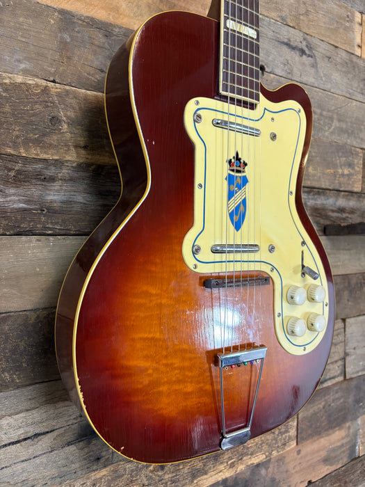 Second Hand 1956 Silvertone 1382L Thin Twin Jimmy Reed - Cherry Burst w/OHSC