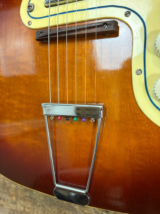 Second Hand 1956 Silvertone 1382L Thin Twin Jimmy Reed - Cherry Burst w/OHSC