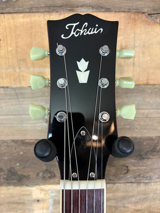 Second Hand Tokai Traditional Series ES-78 ES-Style w/Bare Knuckle Mule Humbuckers in Transparent Cherry Red