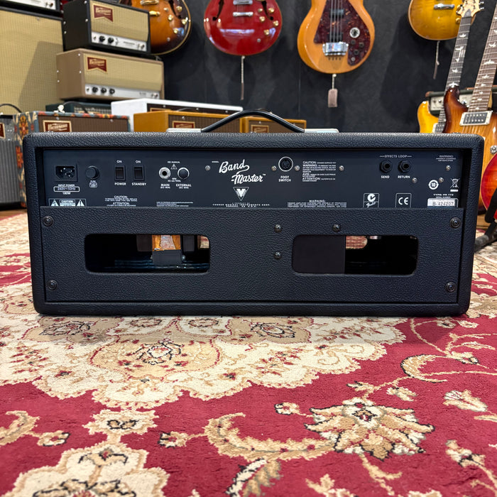 Second Hand Fender bandmaster vintage modified 40-watt hybrid tube head, w/footswitch and cover