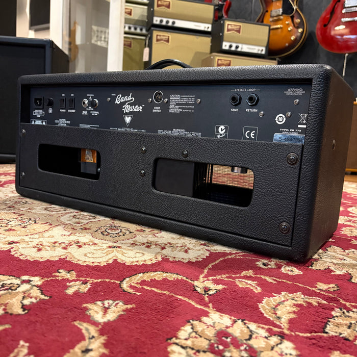 Second Hand Fender bandmaster vintage modified 40-watt hybrid tube head, w/footswitch and cover