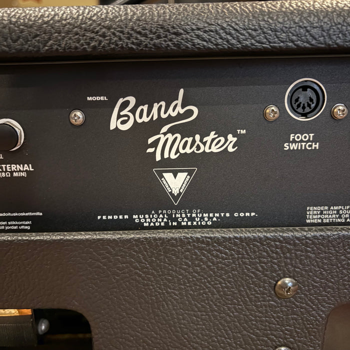 Second Hand Fender bandmaster vintage modified 40-watt hybrid tube head, w/footswitch and cover