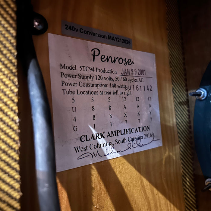Second Hand Clark Amplification Penrose 2x10 Combo
