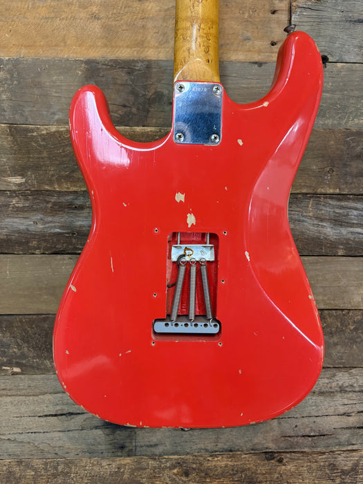 Second Hand 1997 Fender Custom Shop 1960's Stratocaster John Cruz Cunetto Relic in Fiesta Red w/OHSC