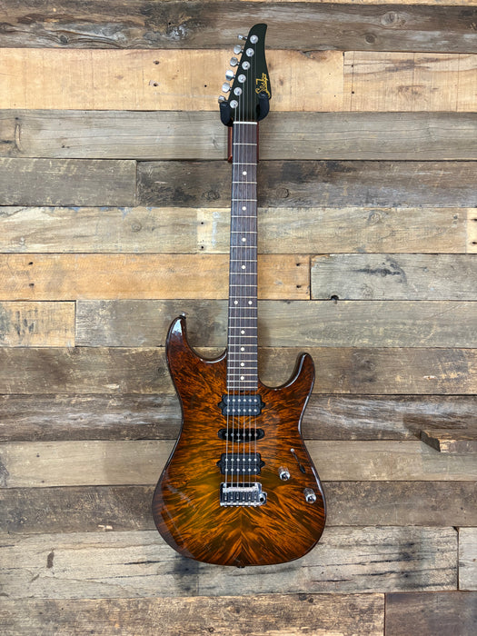 Second Hand 2001 Suhr Custom Standard "Burl Bengal" (Master Built by Kenny Gin) w/OHSC