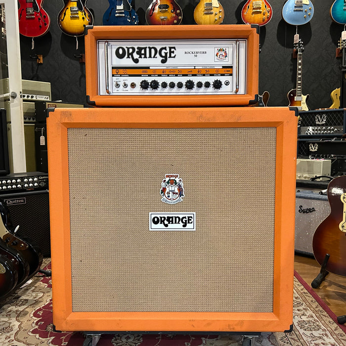 Second Hand Orange Rockerverb 50 MkI Head & PPC412 Cab