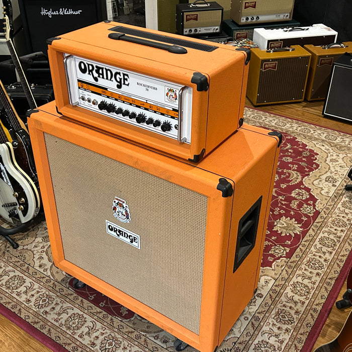 Second Hand Orange Rockerverb 50 MkI Head & PPC412 Cab