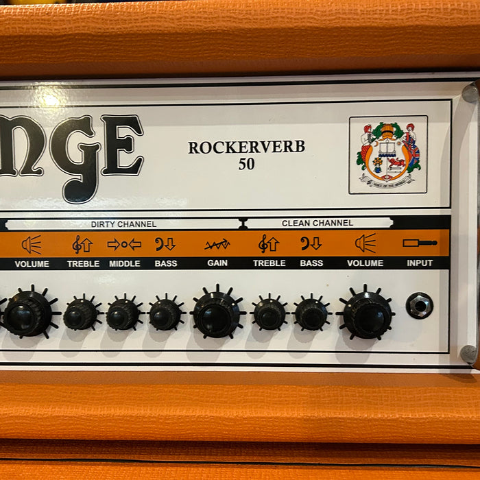 Second Hand Orange Rockerverb 50 MkI Head & PPC412 Cab