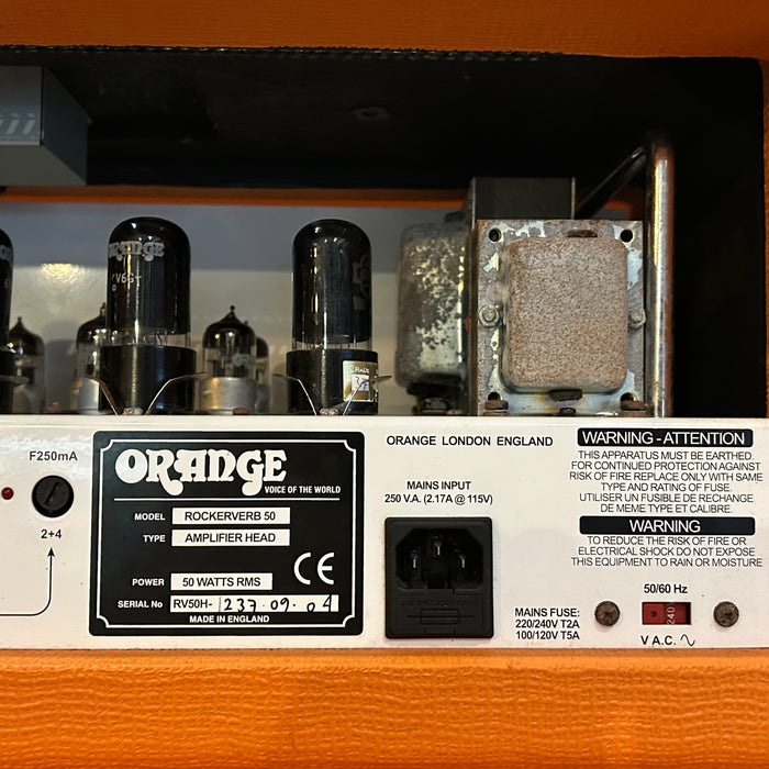 Second Hand Orange Rockerverb 50 MkI Head & PPC412 Cab