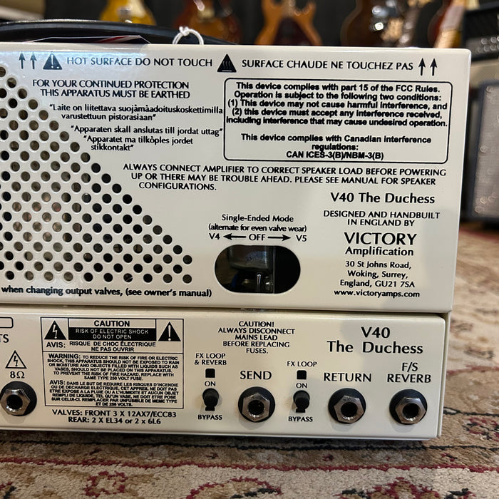 Second Hand Victory V40 The Duchess MK1 Amp Head
