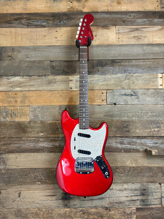 Second Hand 2025 Fender Japan Traditional 70s Mustang, Candy Apple Red with Matching Head stock w/OSC