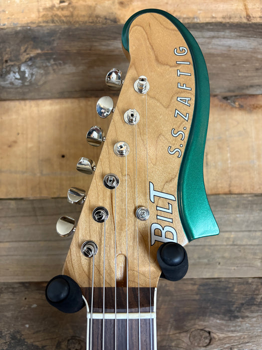 Bilt Guitars S.S. Zaftig - Semi Hollow Guitar - Caddy Green - Fralin Firebird Humbuckers