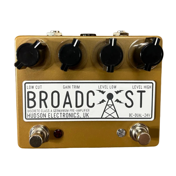 Hudson Electronics Broadcast 24V Dual Footswitch - Gold