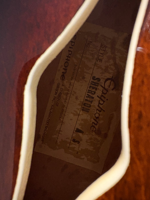 Second Hand 1984 Epiphone Sheraton (Matsumoku, Japan) – Antique Sunburst w/Maxon MMK-75s & OHSC