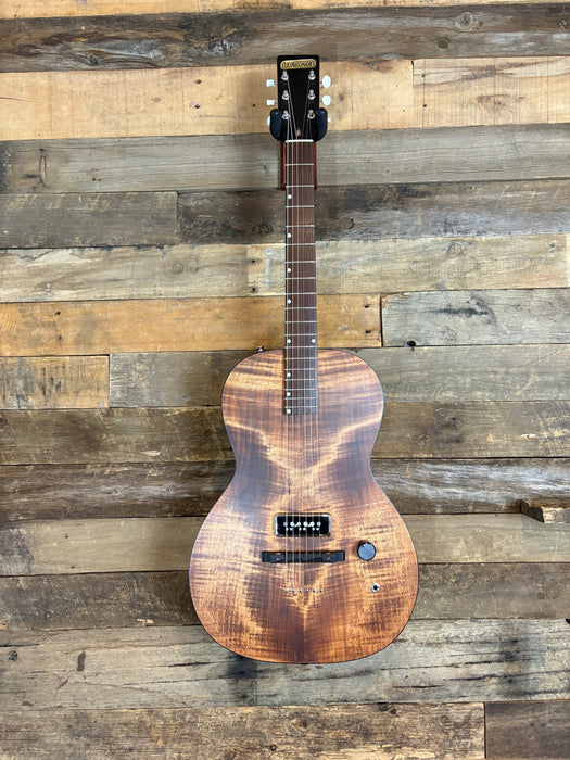 Wrecker Guitars Pearler W011, Hand Built in Brisbane QLD, Native Timbers, Stain with Rubio Monocoat Oil, w/Madlove Dynasonic Soapbar