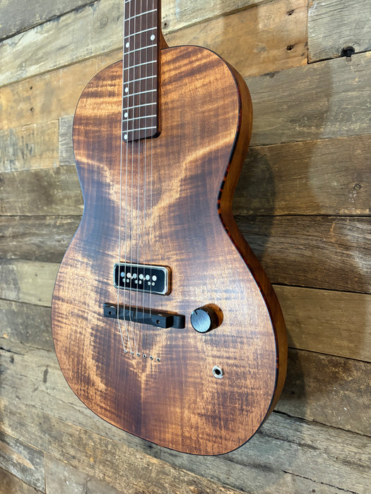 Wrecker Guitars Pearler W011, Hand Built in Brisbane QLD, Native Timbers, Stain with Rubio Monocoat Oil, w/Madlove Dynasonic Soapbar