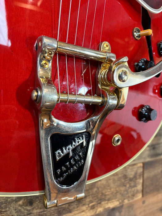 Second Hand 2009 Gibson Custom Shop ES 355, Cherry Red, Gold Bigbys & Hardware w/OHSC & COA
