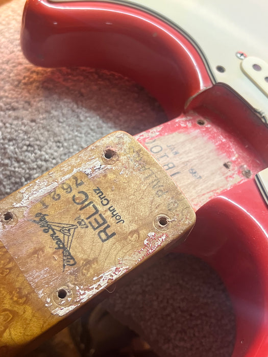 Second Hand 1997 Fender Custom Shop 1960's Stratocaster John Cruz Cunetto Relic in Fiesta Red w/OHSC