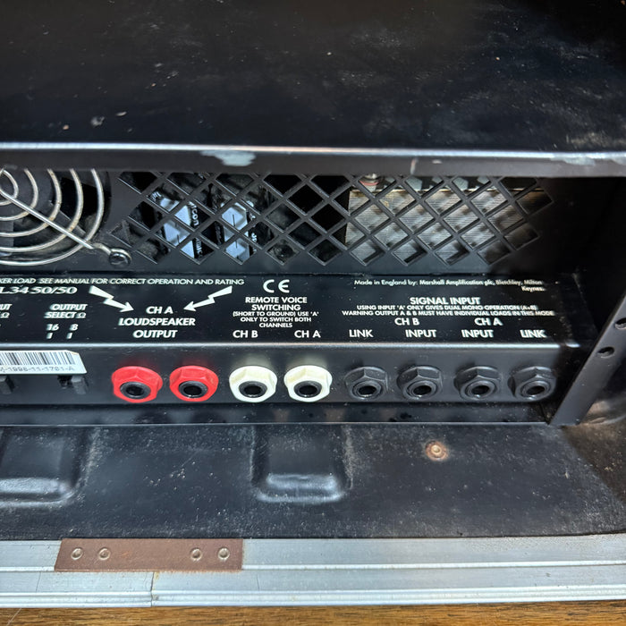 Second Hand Marshall EL34 50/50 Valve Power Amp with Rack Case