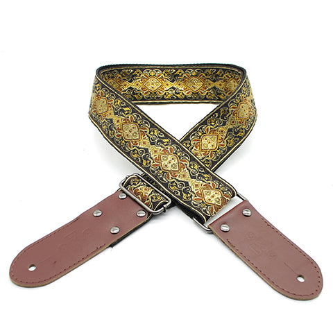 DSL Jacquard Guitar Strap - APR GOLD